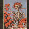 Skeleton & Roses Black Light Fabric Posters